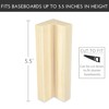 5.5" x 3/4" Inside Corner Baseboard Molding and Trim Block.