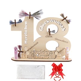 GoldRock Guest Book Birthday Set 18-90 Years (18 Years Money Gift)