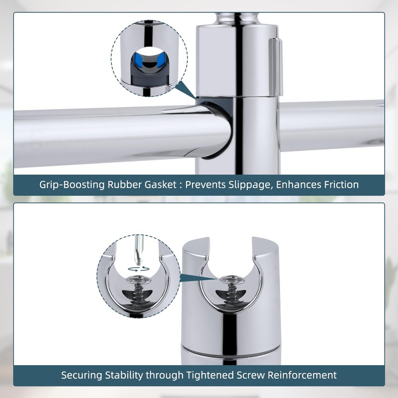 Hibbent Shower Head Holder Replacement - Universal Adjustable Hand Shower