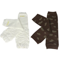 Wrapables Colorful Baby Leg Warmers (Set of 2) - Animal Print & Ruched