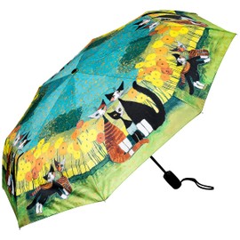 VON LILIENFELD® Folding Pocket Umbrella Rosina Wachtmeister: All Together Auto Open Automatic Women Cat Art