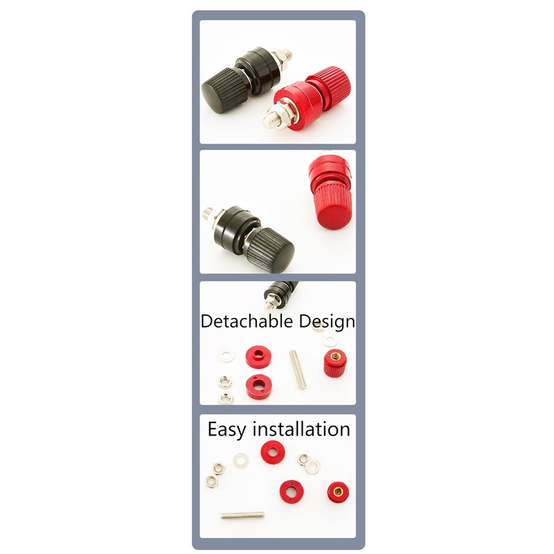 SHANFEILU Post Battery Binding Terminal M6 1/4'' Copper Battery Terminal