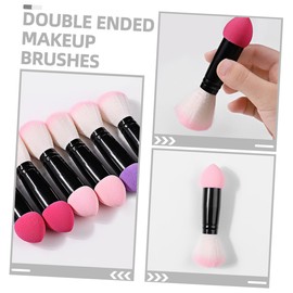 OATIPHO Double Ended Blush Brush Set 6pcs Makeup Brushes for Powder and Cream Application Versatile Blending Tool for Women for Everyday Makeup