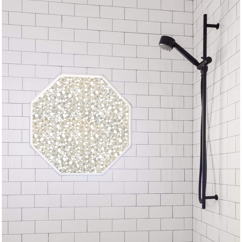 Autotech Park Precut Octagon Window Film, Pebble Design, Self Static