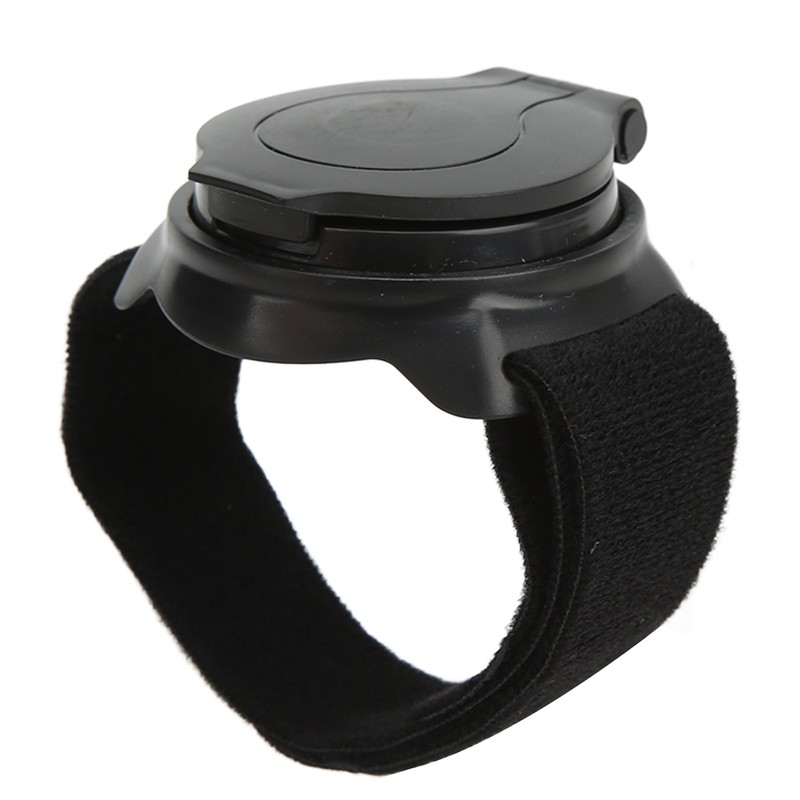 Bicycle Mirror Nylon Wrist Arm Strap Convex Design Black 5cm