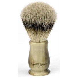 Chatsworth Shaving Brush - Imitation Black Marble, Silver tip badger