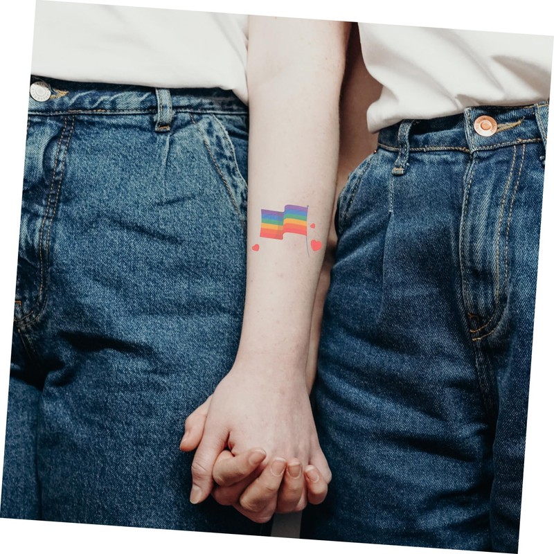 WHAMVOX Rainbow Pride Stickers 8 Sheets Gay Pride Transfer Decals