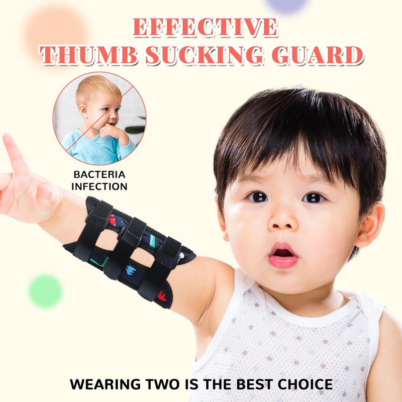 Threlaco 2 Pack Thumb Sucking Stop for Kids Toddlers Nail