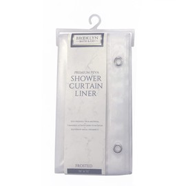 Home Expressions 3 Guage PEVA Shower Curtain Liner 70"x72" with 3 Magnets at Bottom & 12 Metal Grommet Holes for Your Shower Hooks (Frosted)