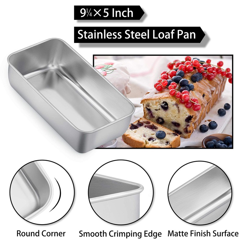 TeamFar Loaf Pans for Baking Bread, 9 × 5 Inch