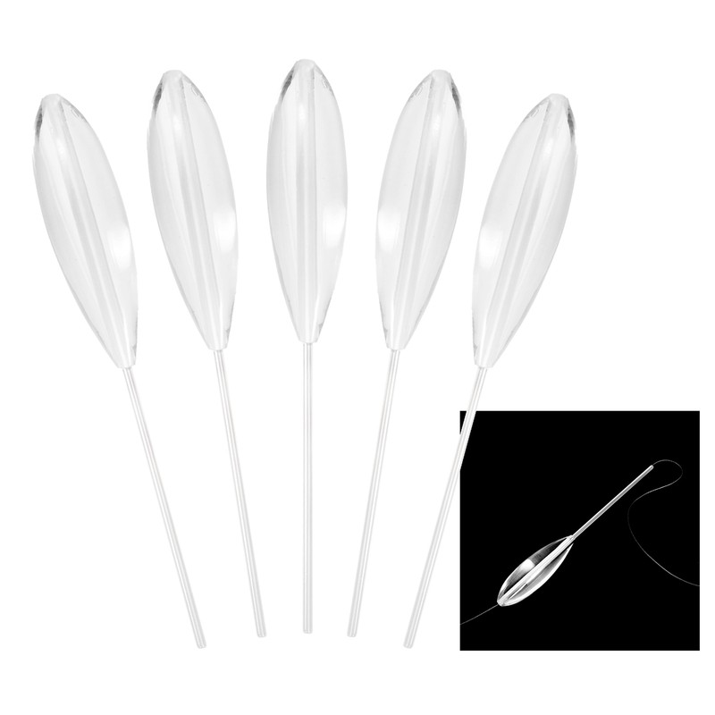 5pcs Clear Plastic Casting Bombarda Sinking Fly Fishing Spinning Floats