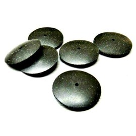 Silicone Polishing Wheels Knife Edge Black Medium for Jewelry Polishing Made in Germany Germany Pack 10 by JTS