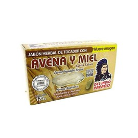 Indio Papago Jabón de Avena y Miel 125G., Del Skincleaningagent, Barra | Exfoliante, humectante, suavizante, para pieles sensibles