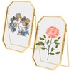2 Pcs Glass Pressed Flower Frame Elegant Floating Picture Frame