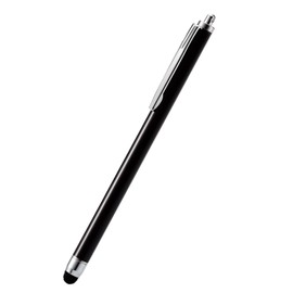 Elecom PWTPC02LBK Touch Pen, Stylus Pen, Ultra Sensitivity, No Charging Required, Adopts High Density Fiber Tip, Clip Included, Strap Hole, Black