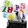 10 Pcs Leather Iron Golf Head Covers Strong Magnetic Closure