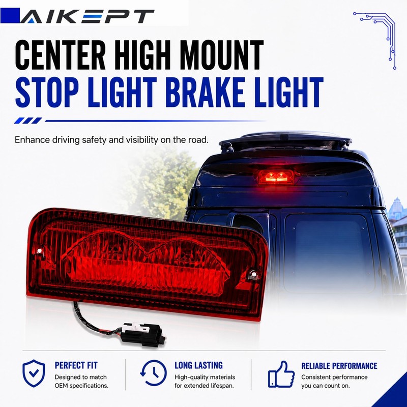 AIKEPT 923-290 Third Brake Light for Ford E150 E250 E350