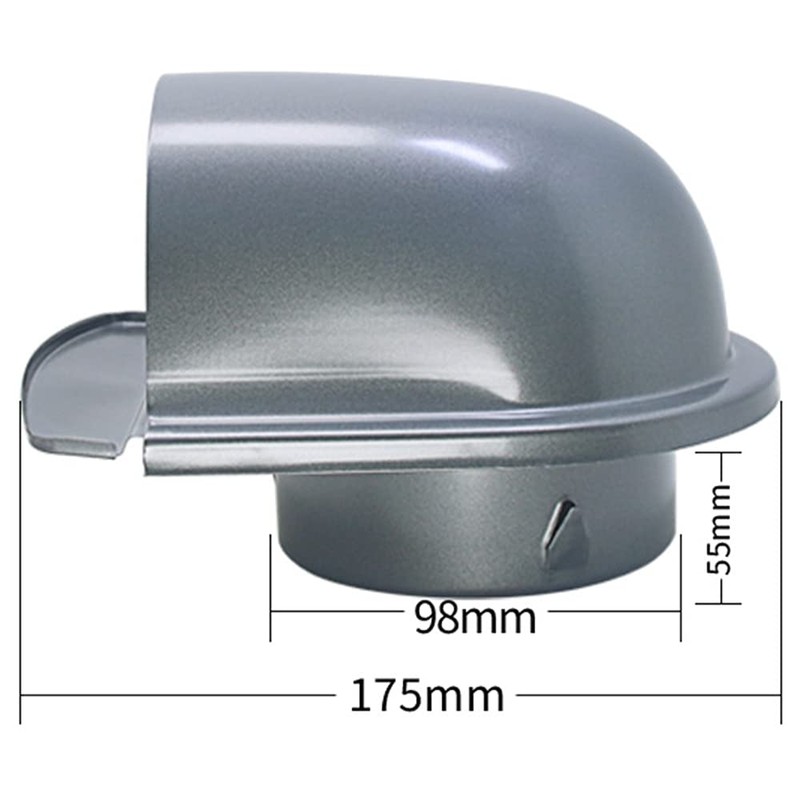 Hopbucan 4Inch 100mm Waterproof Stainless Steel Vent Vent Hood Anti-