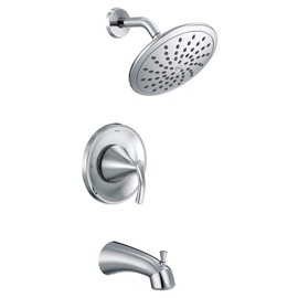 Moen T2843EP Glyde Tub Shower Faucet System with Rainshower Showerhead without Valve, Chrome