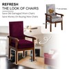 NICEEC Wine Red Spandex Arm Chair Covers for Dining Chairs