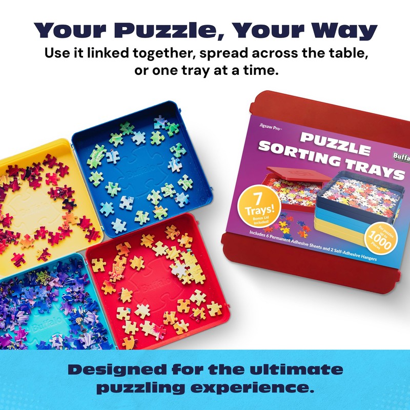 Buffalo Games - Puzzle Sorting Trays - 7 Count (Pack
