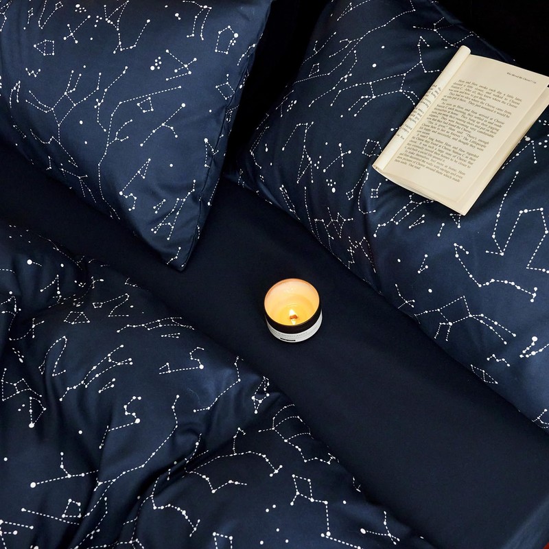 Wake In Cloud - Constellation Comforter Set, Celestial Space Star