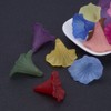 Pandahall 10pcs Large Transparent Frosted Calla Lily Acrylic Beads Loose