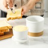 Hasense French Butter Dish with Lid, Ceramic Butter Crock for