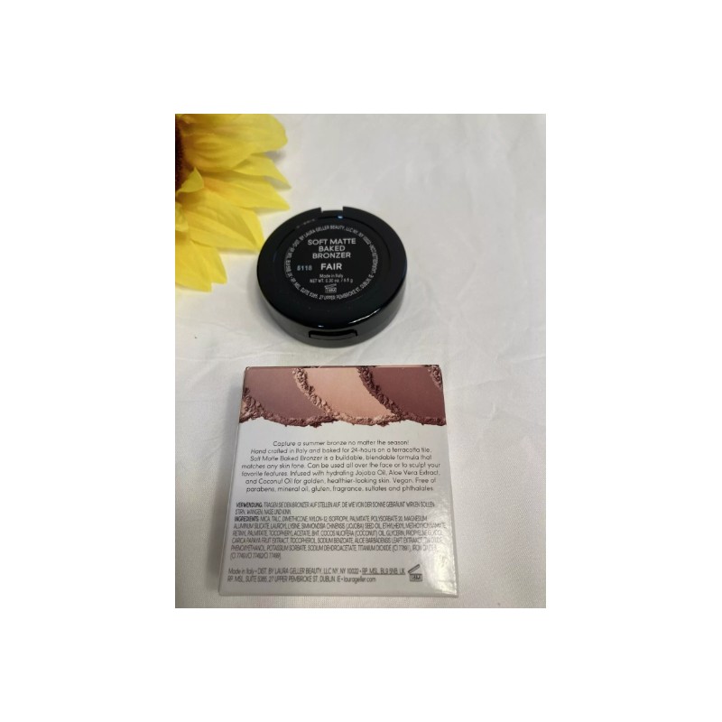 Laura Geller Soft Matte Baked Bronzer ~ FAIR ~ full