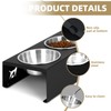 LYCC Elevated Cat Food Bowl, Metal Standing Cat Food Bowl,