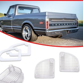 KENRTIR Clear Reverse Backup Light Lens Housing with Gaskets for 1967 1968 1969 1970 1971 1972 Chevy GMC Pickup Truck