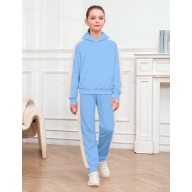 Fuermos Girls Outfits Fashion Sweatshirts and Sweatpants Long Sleeve Shirts and Pants Set Girl Clothes Size 7-8