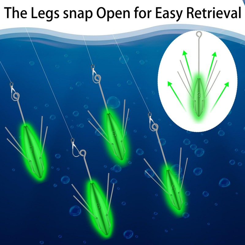 Libima 5 Pcs Sputnik Sinker Surf Weight Long Tail Fishing