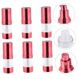 Baluue 6pcs Lotion Press Bottle Travel Bar Soap Container Liquid Makeup Clear Travel Bottles Makeup Travel Containers Vacuum Container Makeup Pump Bottle Travel Soap Container Red Plastic
