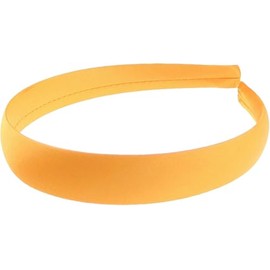 GIRLS School Uniform Birthday Party Wedding Dance Recital Play Flower Girl Special Occasion Hair Accessories Plain Satin 2cm Short Long Hair Headband Alice Band Hairband (Pale Orange, 2cm)