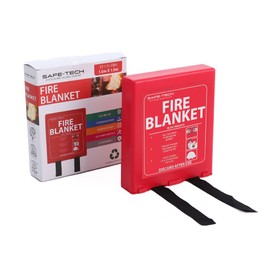 SAFETECH Fire Blanket Emergency for Kitchen,1m x 1m Safety Blanket Easy to Use and Quick Unfolding