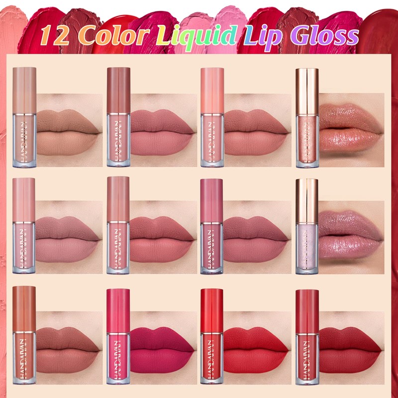 Lishang 12 Colours Lip Gloss Lipstick Set Lip Tint Gloss