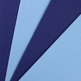 KCS 4/6 piezas de 12 x 18 pulgadas (30 x 45 cm), tela de punto de cruz de algodón con abalorio de 16 quilates (4 piezas, azul claro + azul real)