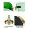LOFOB Traditional Banker's Desk Lamp with Glass Shade,Pull Chain Switch,