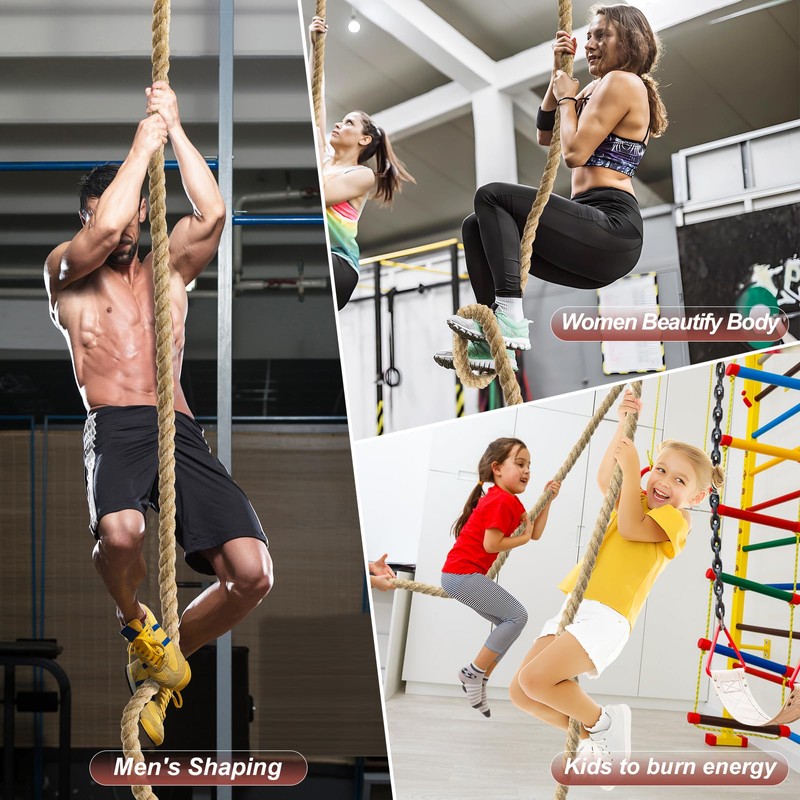 Climbing Rope, 1.5 Inch in Diameter Gym Climbing Rope, No