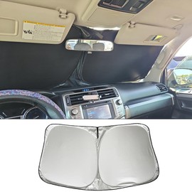 【MEDZUK】 Kompatibel mit Ford Transit Custom | Tourneo Custom 2023-2024 2025 Auto Windschutzscheibe Abdeckung Frontscheibe Sonnenblende Sonnenschutz Anti UV Zubehör Faltbar