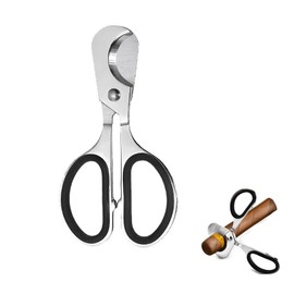 CONGGUAN Professional Stainless Steel Cigar Scissors Portable Stainless Steel Pocket Cigar Cutter Double Cut Blade Guillotine Scissors for Different of Cigars
