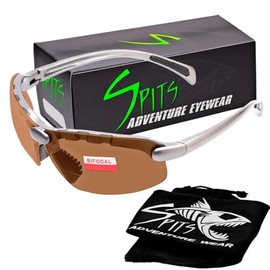 Spits Eyewear Top Or Bottom Bifocal Safety Glasses (Frame Color: Silver, Magnifier: 1.25 Bottom Clear)