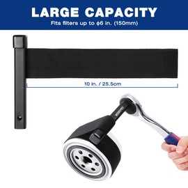 WORKPRO Nylon Strap Oil Filter Wrench, Universal Oil Filter Removal tool Adjustable, 1/2" Drive, Oil Filter Change Set, Ideal for Engine Filters, Conduit, & Fittings