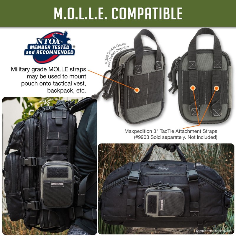 MAXPEDITION Double-Decker Mini Pocket Organizer (4” x 2.5” x 6”)