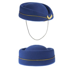 Dorhui Flight Attendant Costume Accessories women’s Stewardess Costume Flight Attendant Hat with Air Hostess Cosplay Costume Accessories