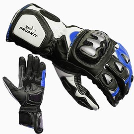 PROANTI Racing Pro Motorcycle Gloves Blue Size L
