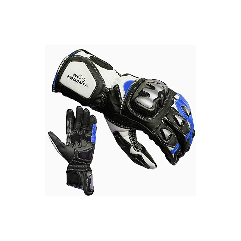 PROANTI Racing Pro Motorcycle Gloves Blue Size L