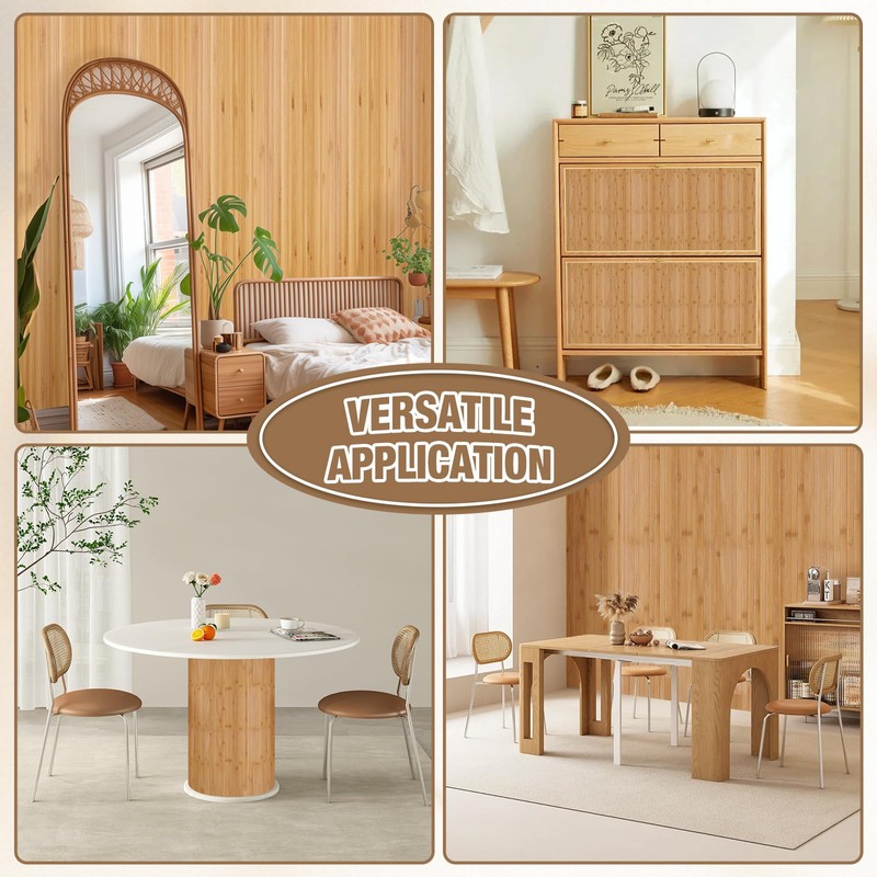 EYAYEN Natural Bamboo Wall Panel for Interior Wall Decor, Pole