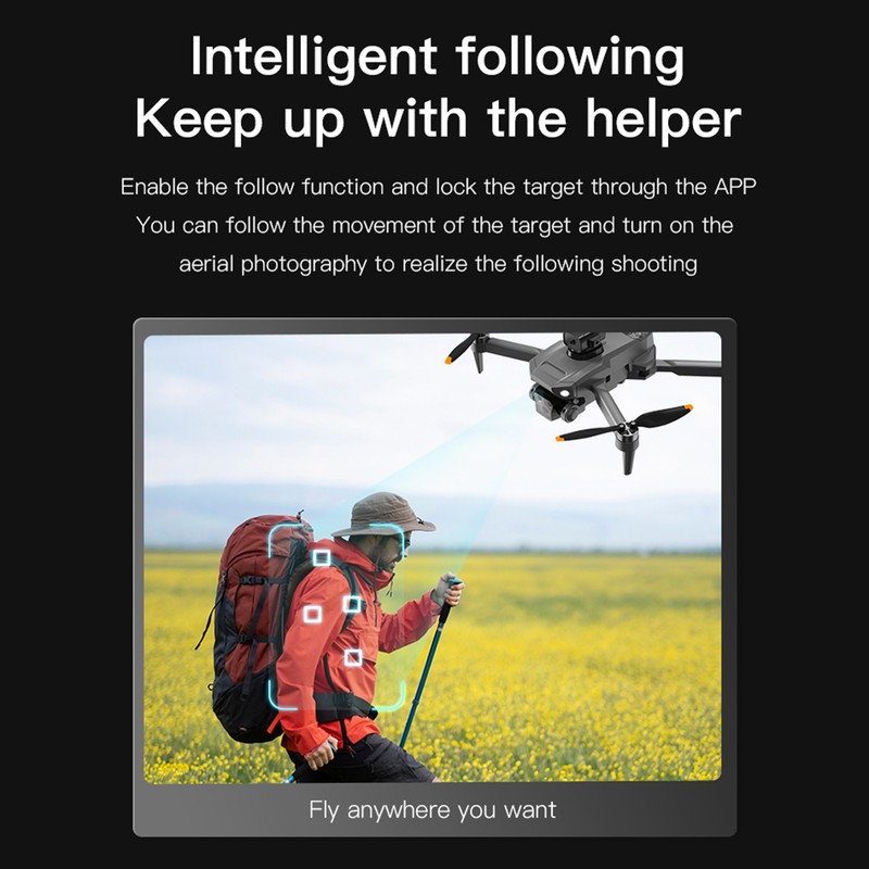 GPS Remote Control Drone with Camera 4K Dual Camera Obstacle